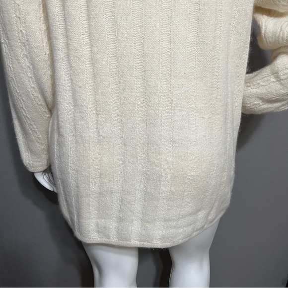 SOLD❌❌❌Worthington Silk Cream Rabbit Hair Turtleneck Sweater Sz-20W - Picture 7 of 10